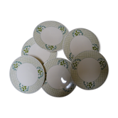 Lot of 6 Lunéville plates