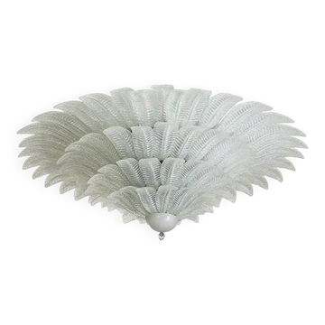 Monumental Venetian Leaves Flush Mount in Murano Style Glass by Simoeng