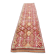 Tapis de Couloir Turc Vintage, Laine Rouge & Beige Géométrique, 83x388 Cm