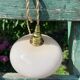 Vintage powder pink opaline globe player 1950