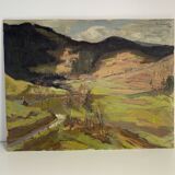 Landscape painting, oil painting 1947