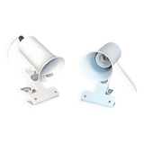 Two vintage Lita white metal clamp lamps