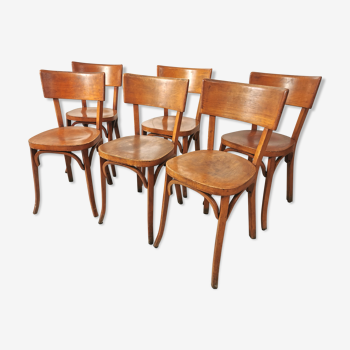 Series of 6 Baumann bistro chairs