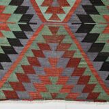 Turkish Nomadic Design Kilim Rug, Oushak Area Rugs 6x8, 170x255 Cm