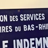 Enamelled plate "veterinary directorate of the lower rhine"