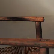 Fauteuil paysan en bois massif et paille, XIXᵉ siècle