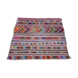 XL Handmade Algerian Berber Ethnic Bohemian Antique Carpet - Area Rug 200x188