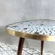 Vintage mosaic table Opal Germany, coffee table, 60's interior