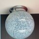 Old glass globe ceiling light clichy opaline metal base support art deco