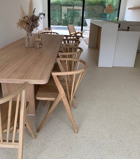 4 V-shaped wooden bistro chairs