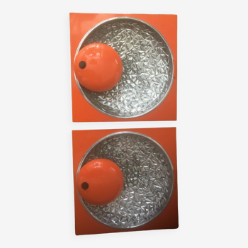 Pair of Discolor wall lights
