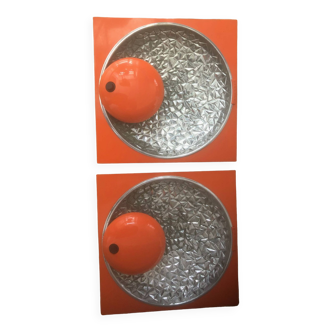 Pair of Discolor wall lights