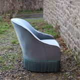 Vintage velvet toad armchair