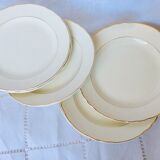 Set of 6 flat plates from the Salins manufacture