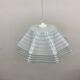 Mid-century minimalist folded glass hanging lamp, 1980’s