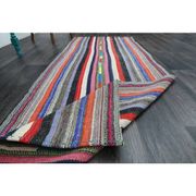 1970s Vintage Turkish Oushak Handmade Wool Cotton Red Runner Rug 95x252