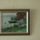 Huile sur toile vintage – « Sjöbodar »