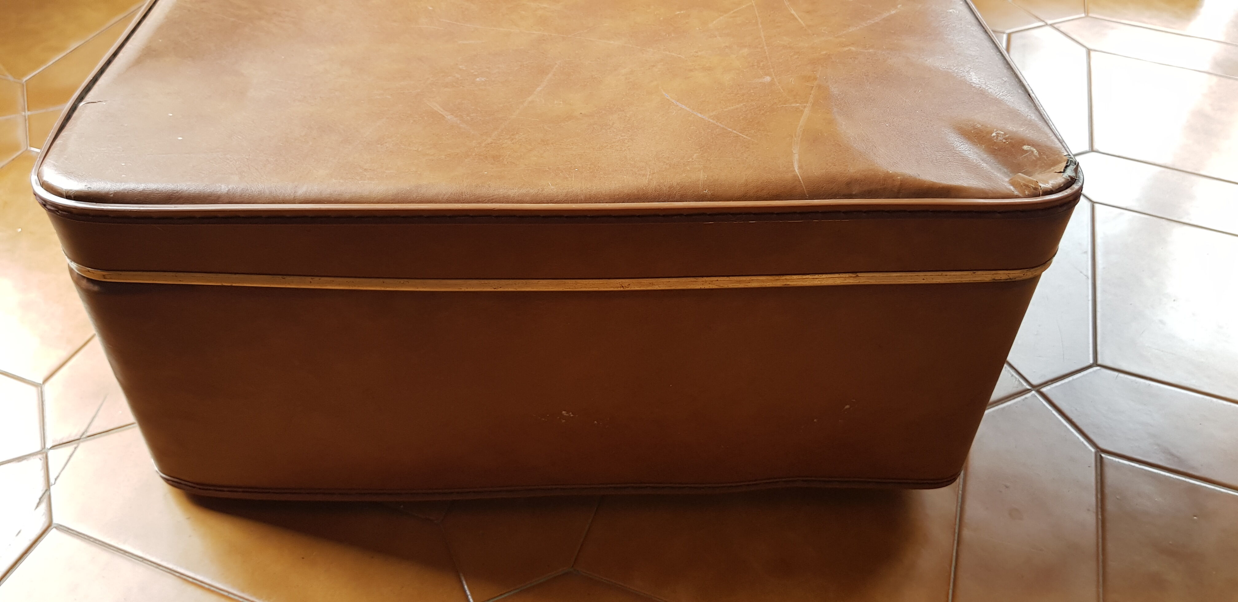 Vintage brown suitcase