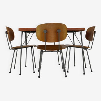 Dutch design dining set by Rietveld for Gispen Holland