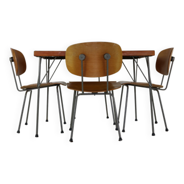 Dutch design dining set by Rietveld for Gispen Holland