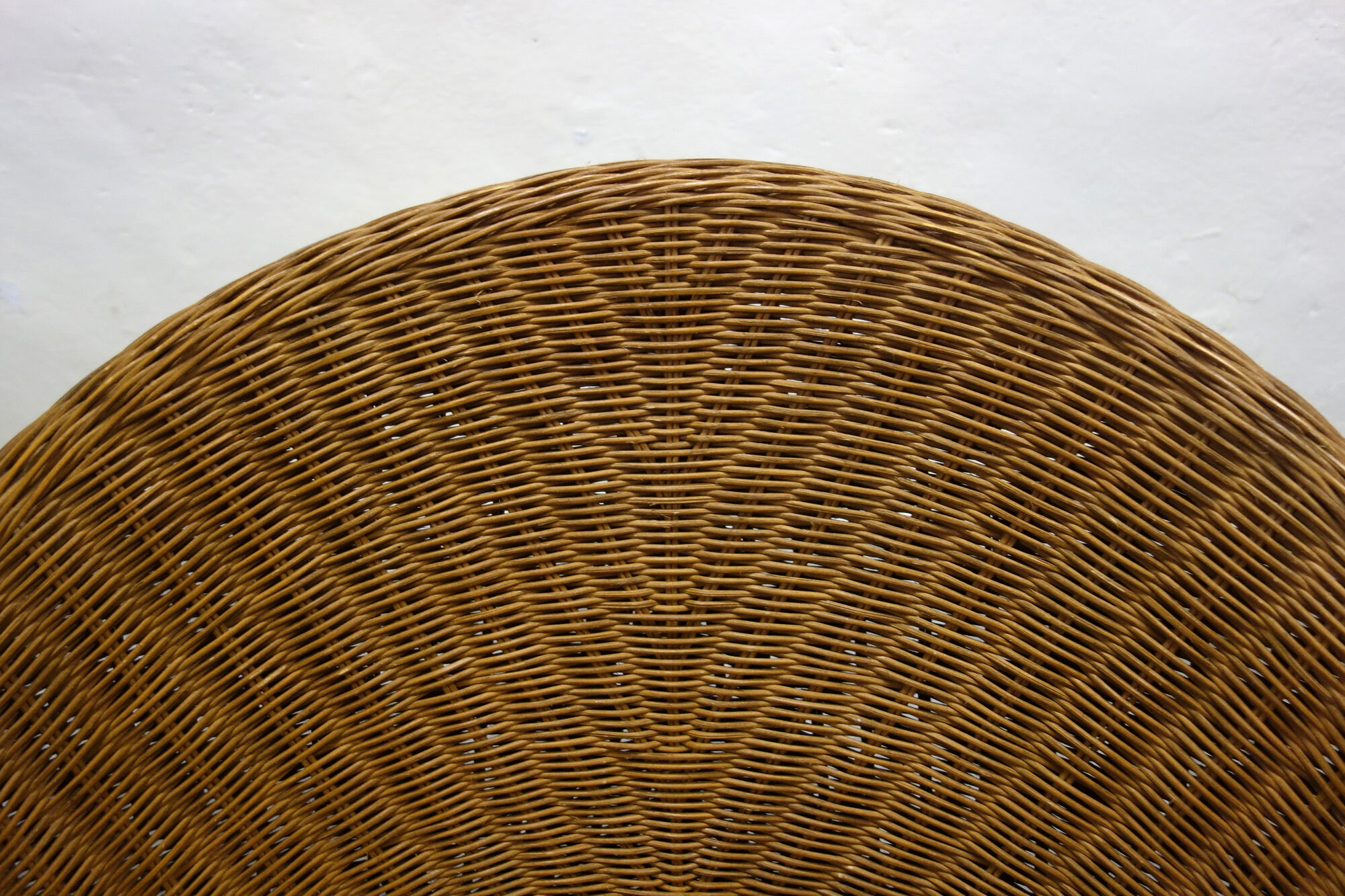 Meditation lotus armchair rattan braided 70s
