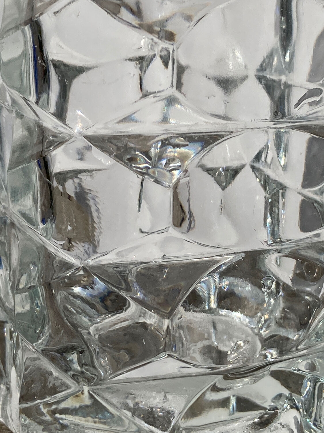 Classic transparent glass vase