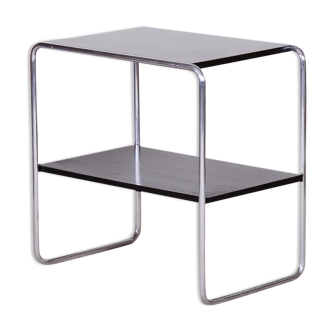 Black Bauhaus Side table - 1930s Czechia