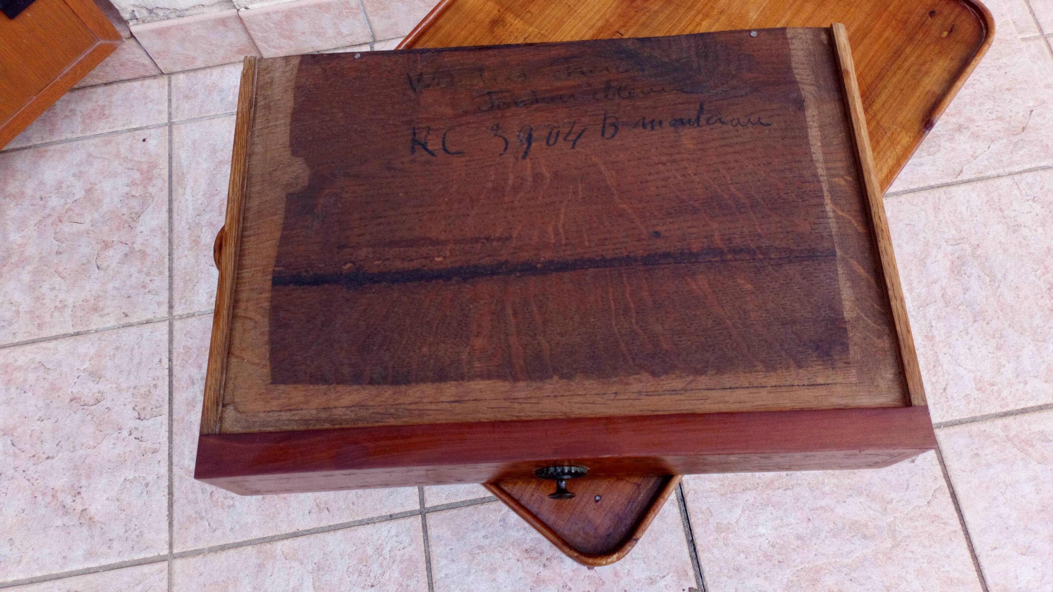 Beech bedside tables. 1930s Art Deco.