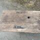 Old wooden workbench furniture by trade with vice