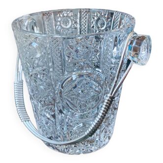 Chiseled Glass Ice Bucket