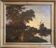 Tableau HST "Paysage animé au crepuscule" XIX° siècle