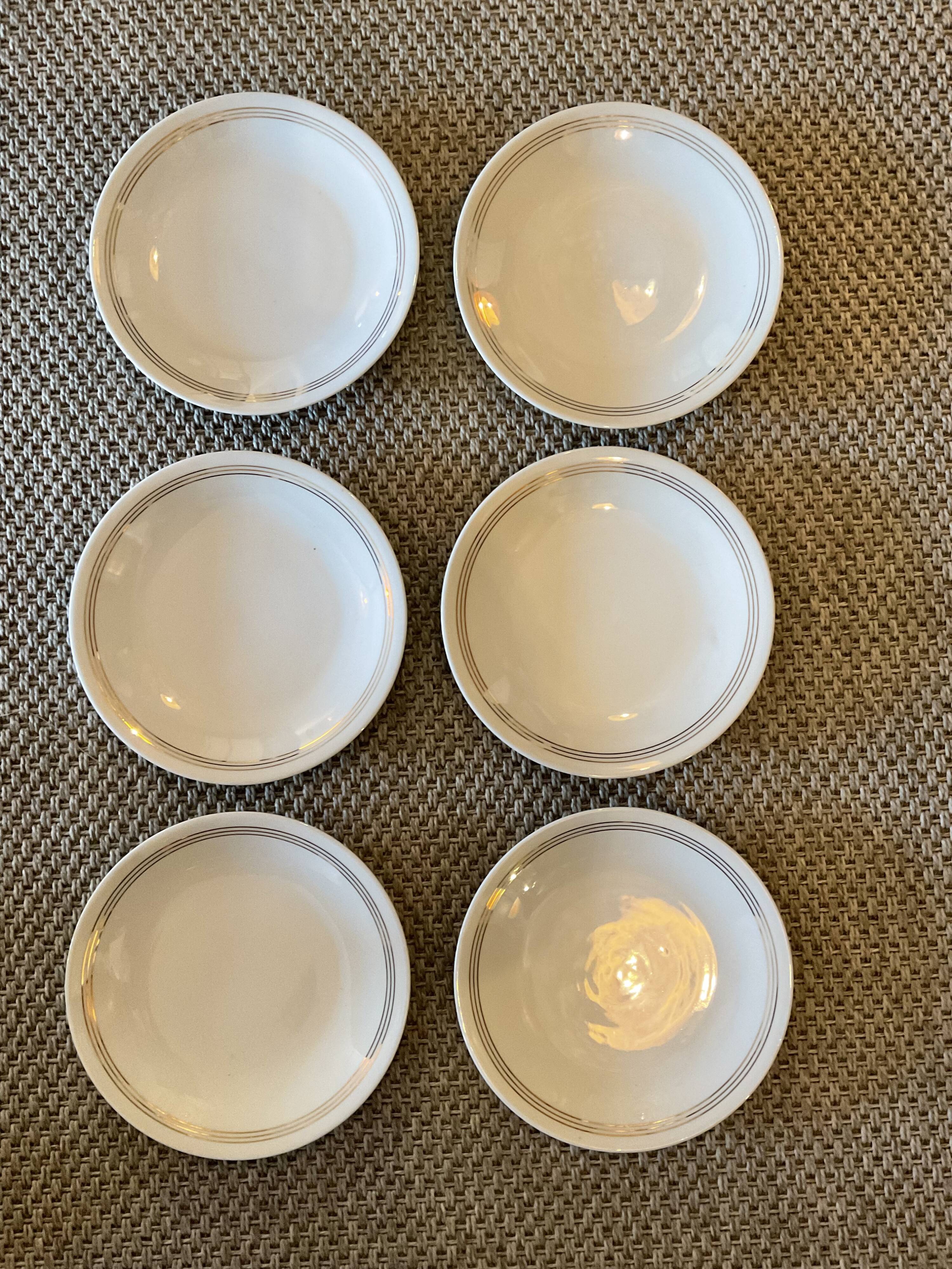 6 flat seats, Ahrenfeldt limoges, diameter 21 cm