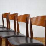 4 vintage scandinavian chairs in teak jydsk mobelindustri 1960