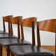 4 vintage scandinavian chairs in teak jydsk mobelindustri 1960