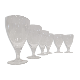 6 glasses engraved 40s