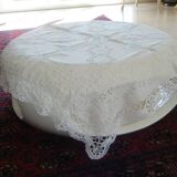 Old vintage embroidered tablecloth 94x94cm