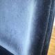 GUBI Beetle designer chair in midnight blue velvet with brass base