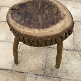 Brutalist coffee table and its stool