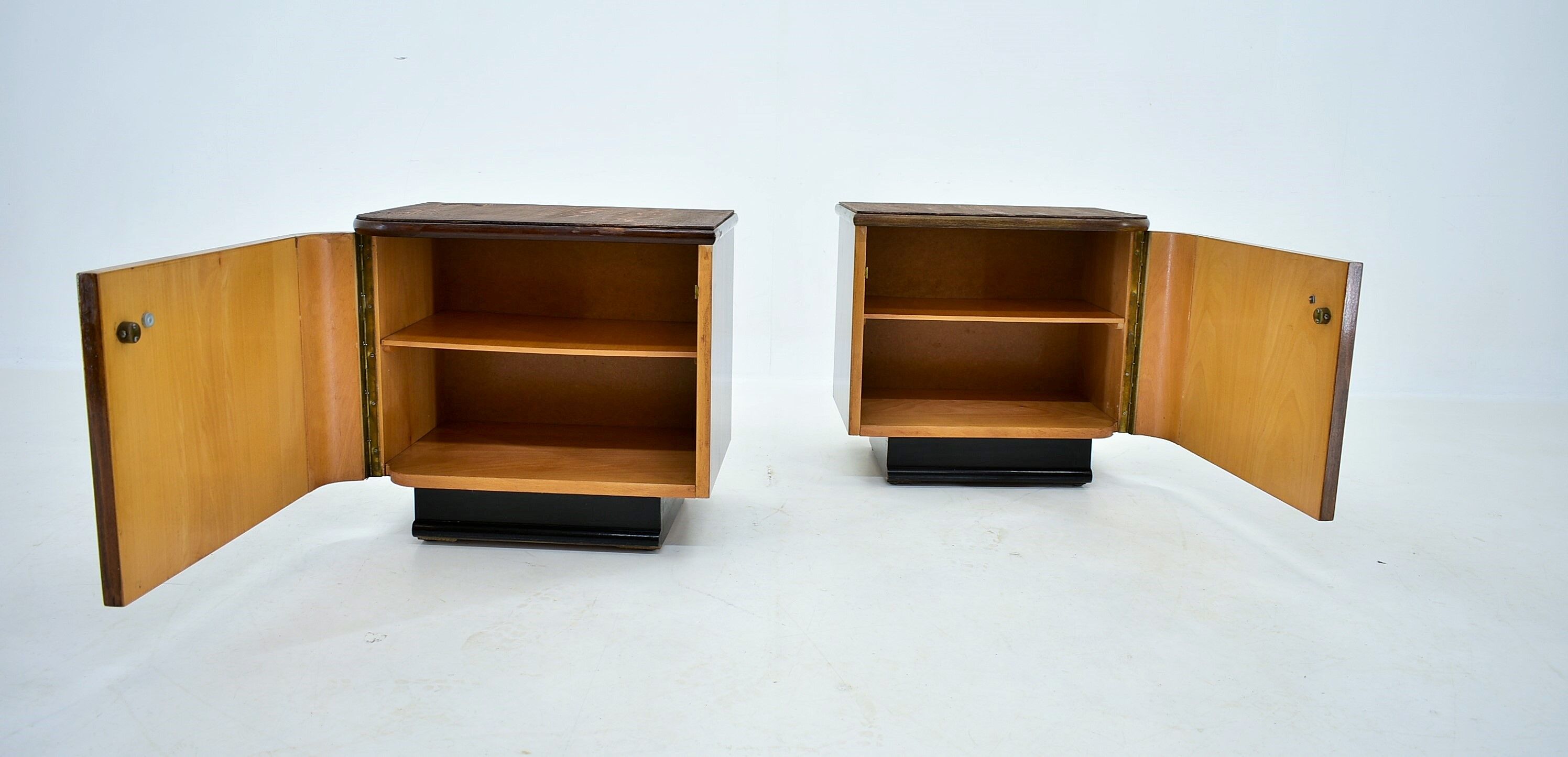 Pair of Midcentury Czechoslovakian Bedside Tables, 1960s