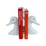Porcelain bookends geese, Netherlands 1950s
