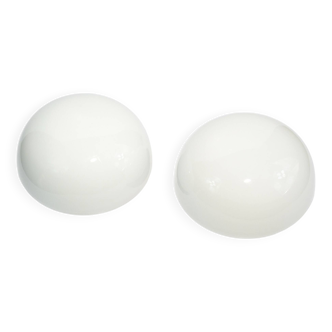 Pair of ceiling lamps type 16.s.002, polam-wilkasy, poland, 1970s.