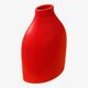 Large contemporary flat ceramic vase