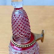 Vase de voiture en cristal taillé et teinté "Baccarat",Art Deco