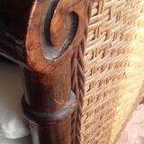Fauteuils en rotin et bois