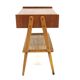 Table de chevet scandinave en teck et en chêne, Suède, 1960