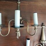 Brass wall chandelier 3 burners