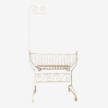 Wrought iron cradle - vintage crib