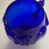 Vintage Henry Dean Cobalt Blue Glass Pitcher
