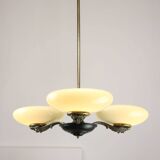 Lustre figuratif Art Déco en laiton français, 1930