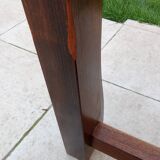 Vintage Scandinavian Brutalist Elm Farmhouse Table